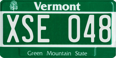 VT license plate XSE048