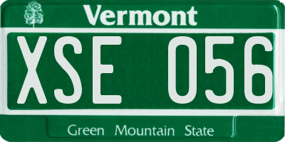 VT license plate XSE056