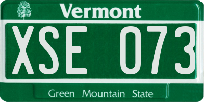 VT license plate XSE073