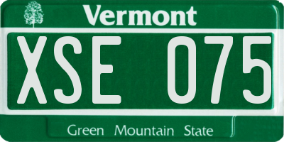 VT license plate XSE075