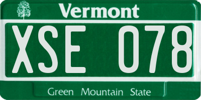 VT license plate XSE078