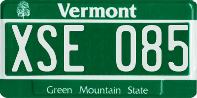VT license plate XSE085