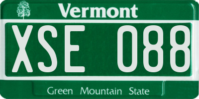 VT license plate XSE088