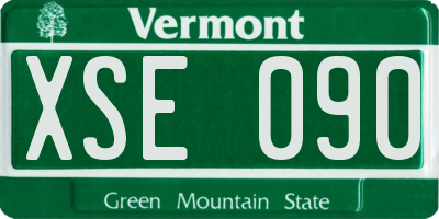 VT license plate XSE090