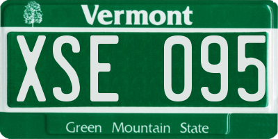 VT license plate XSE095