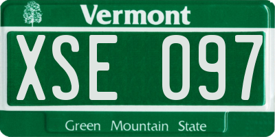 VT license plate XSE097