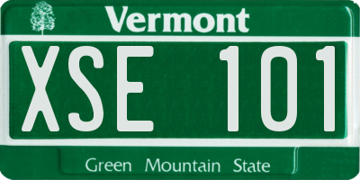 VT license plate XSE101