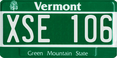 VT license plate XSE106