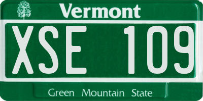 VT license plate XSE109