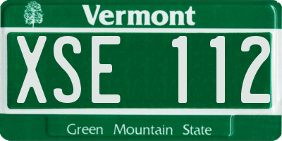 VT license plate XSE112