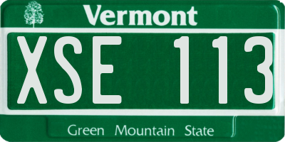 VT license plate XSE113