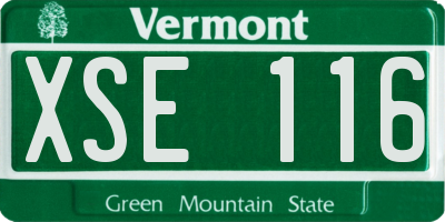 VT license plate XSE116