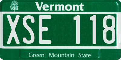 VT license plate XSE118