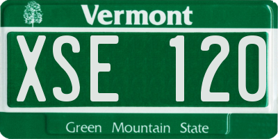 VT license plate XSE120