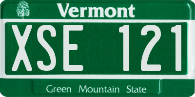 VT license plate XSE121