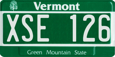 VT license plate XSE126
