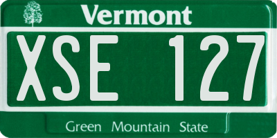 VT license plate XSE127