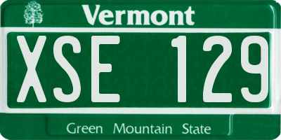 VT license plate XSE129
