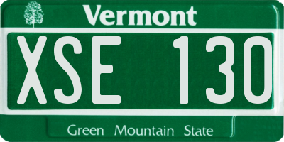 VT license plate XSE130