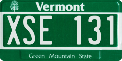 VT license plate XSE131