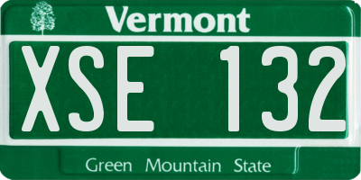 VT license plate XSE132