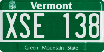 VT license plate XSE138