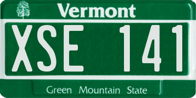 VT license plate XSE141