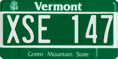 VT license plate XSE147