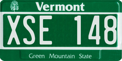 VT license plate XSE148