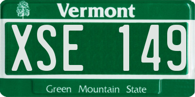 VT license plate XSE149