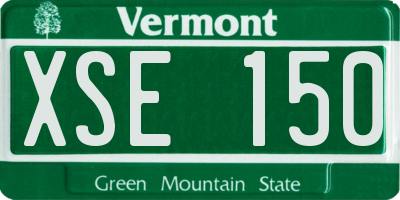 VT license plate XSE150