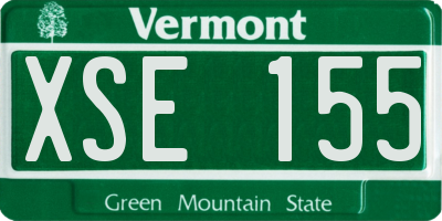 VT license plate XSE155