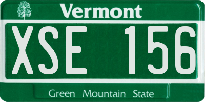 VT license plate XSE156