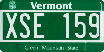 VT license plate XSE159