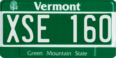 VT license plate XSE160