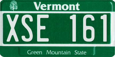 VT license plate XSE161