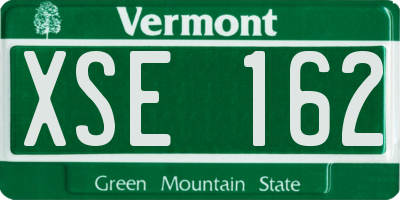 VT license plate XSE162