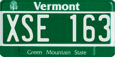 VT license plate XSE163