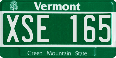 VT license plate XSE165