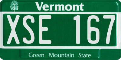VT license plate XSE167