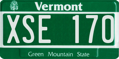 VT license plate XSE170