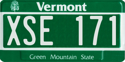 VT license plate XSE171