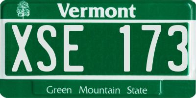 VT license plate XSE173