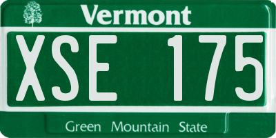 VT license plate XSE175