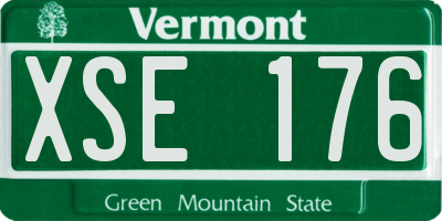 VT license plate XSE176