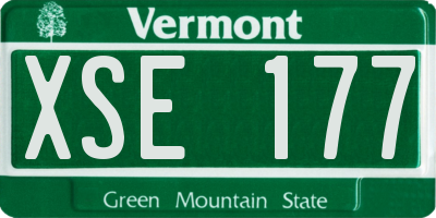 VT license plate XSE177
