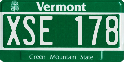VT license plate XSE178