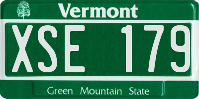 VT license plate XSE179