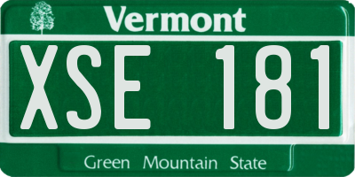 VT license plate XSE181