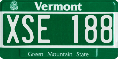 VT license plate XSE188